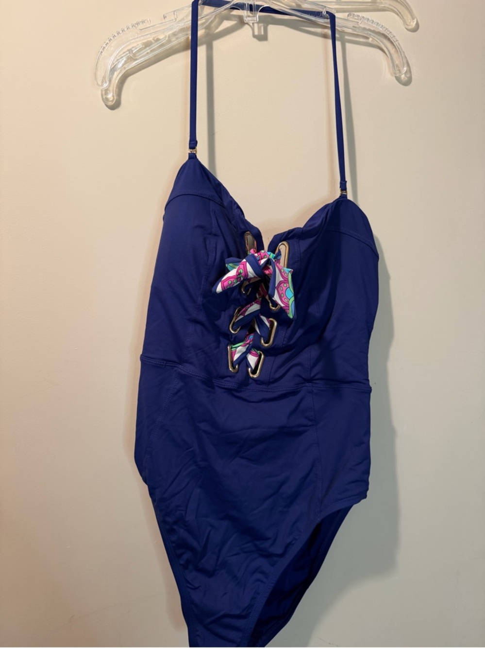 Trina Turk Navy One Piece Swimsuit Womens 8 - Picture 1 of 4